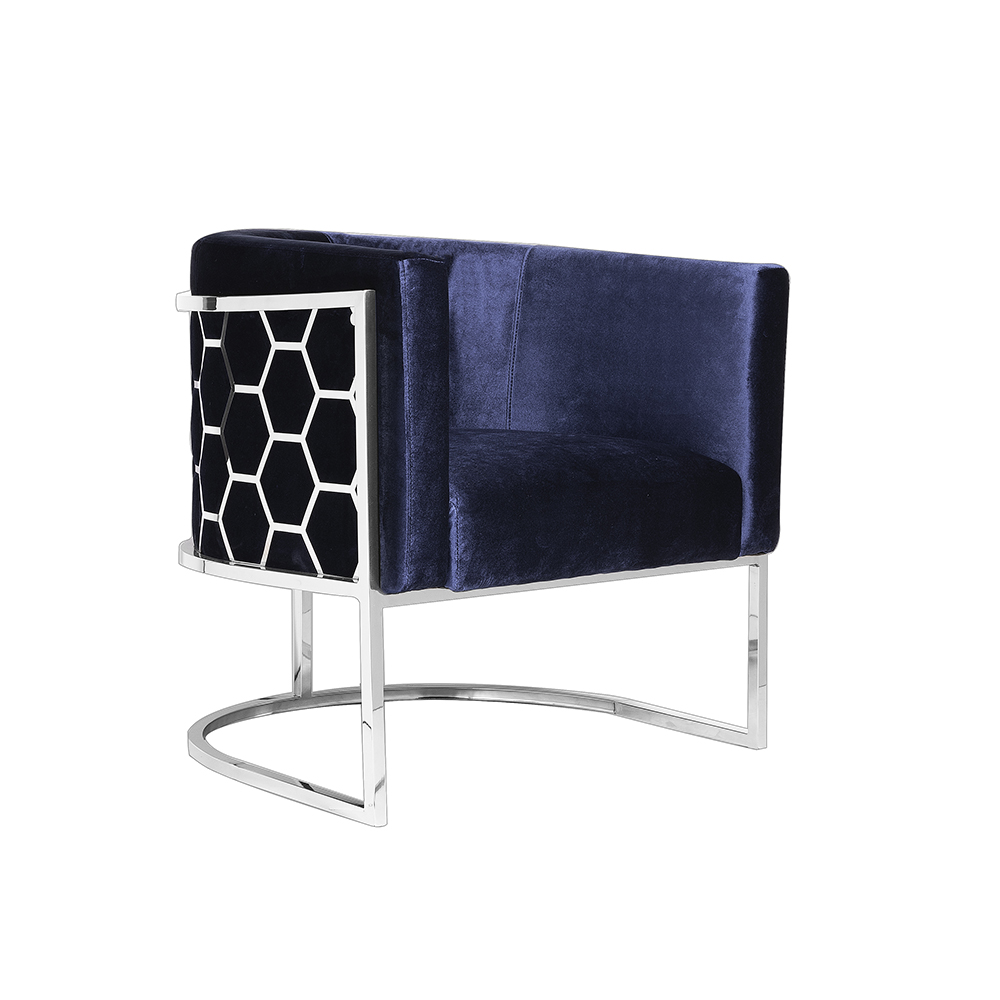 Honeycomb Chair: Blue Velvet