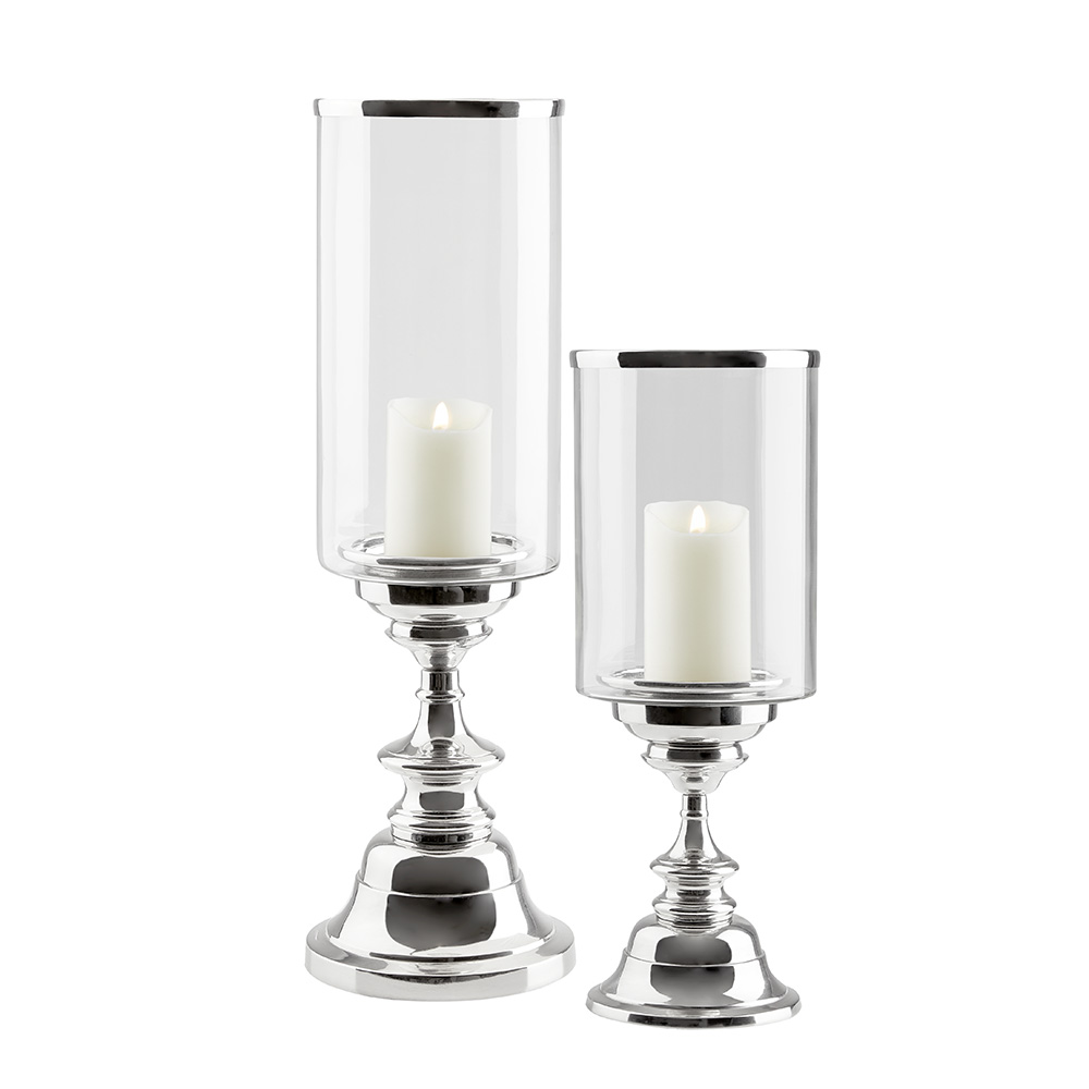 Koel Silver Candle Holders
