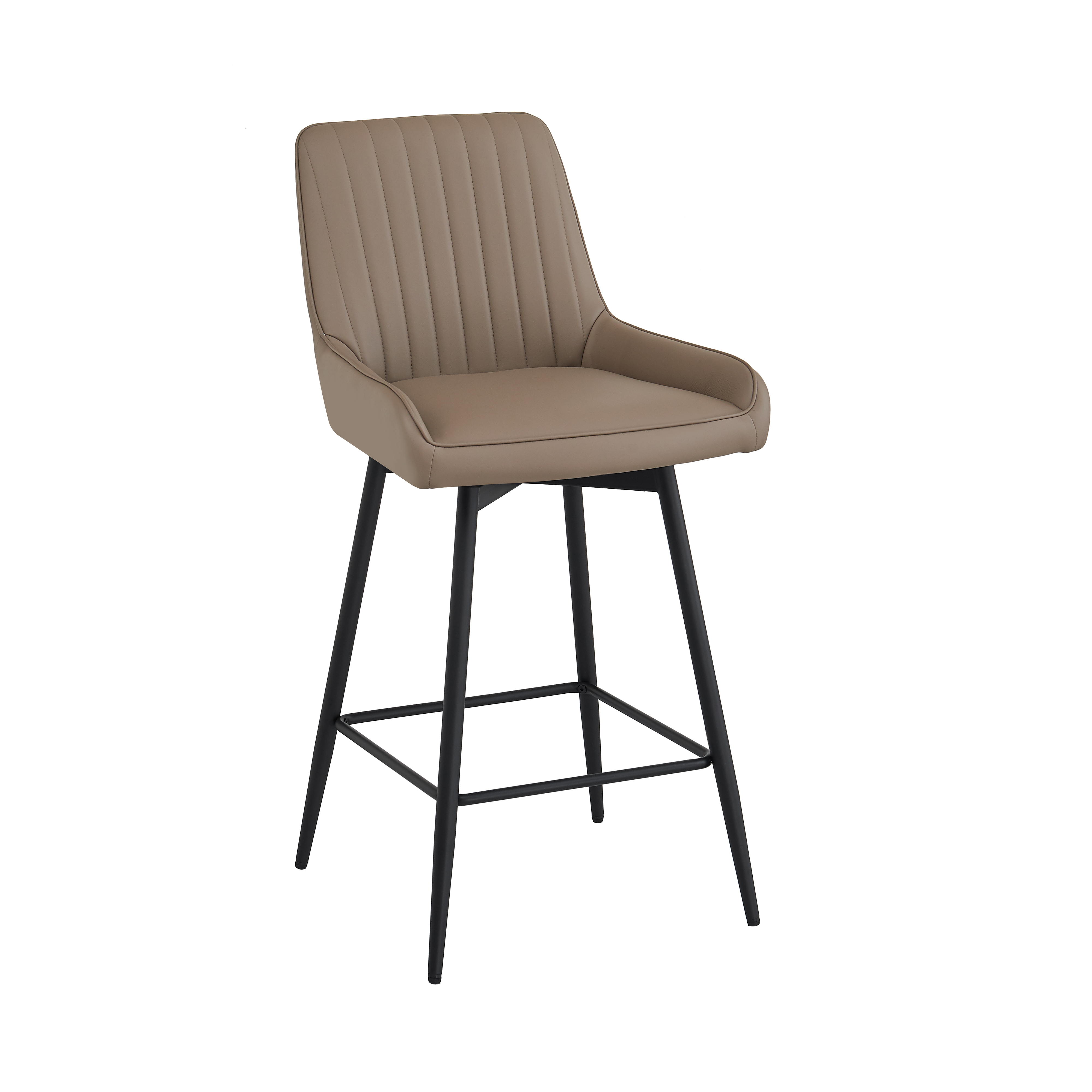 Emma Counter Chair: Dark Taupe Leatherette