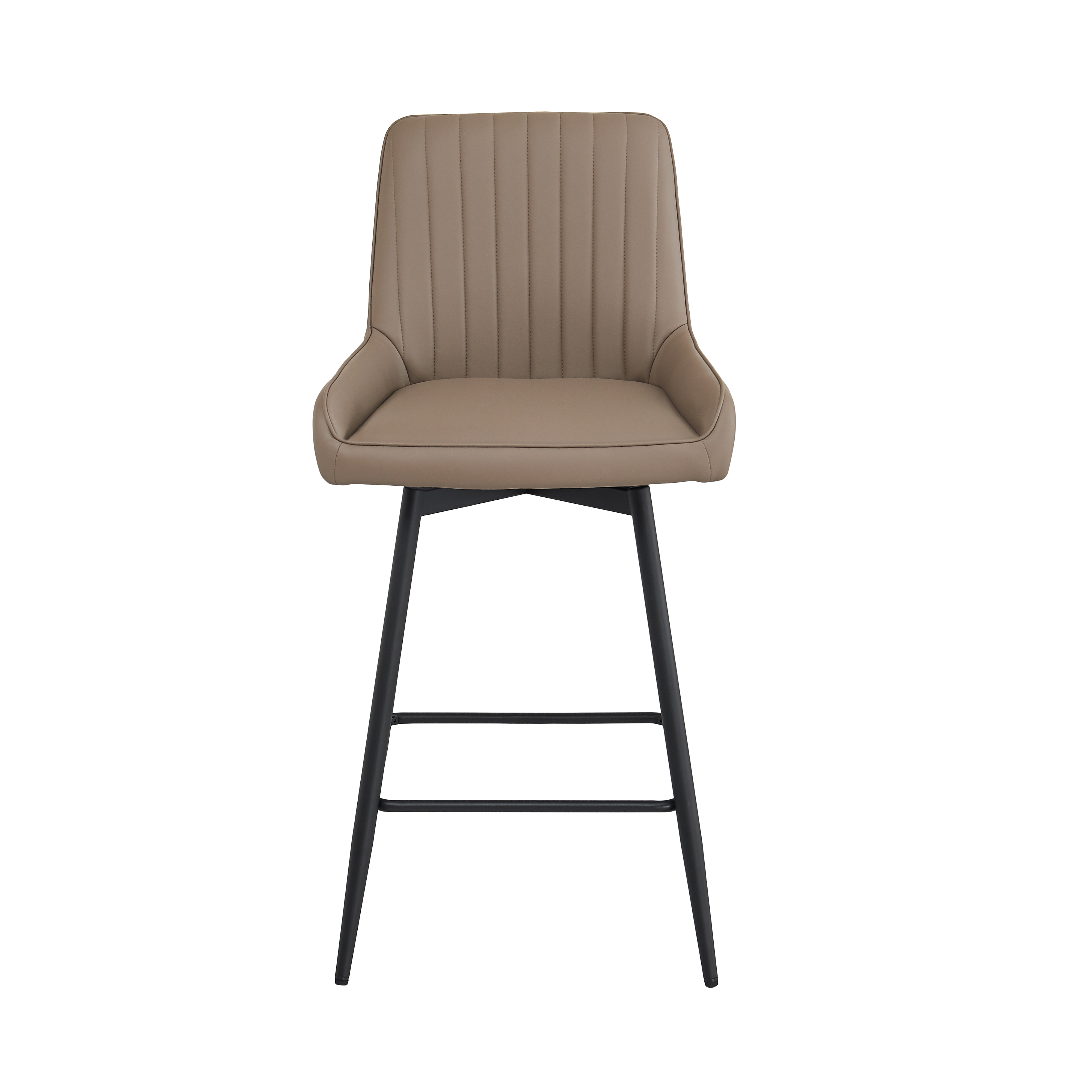 Emma Counter Chair: Dark Taupe Leatherette