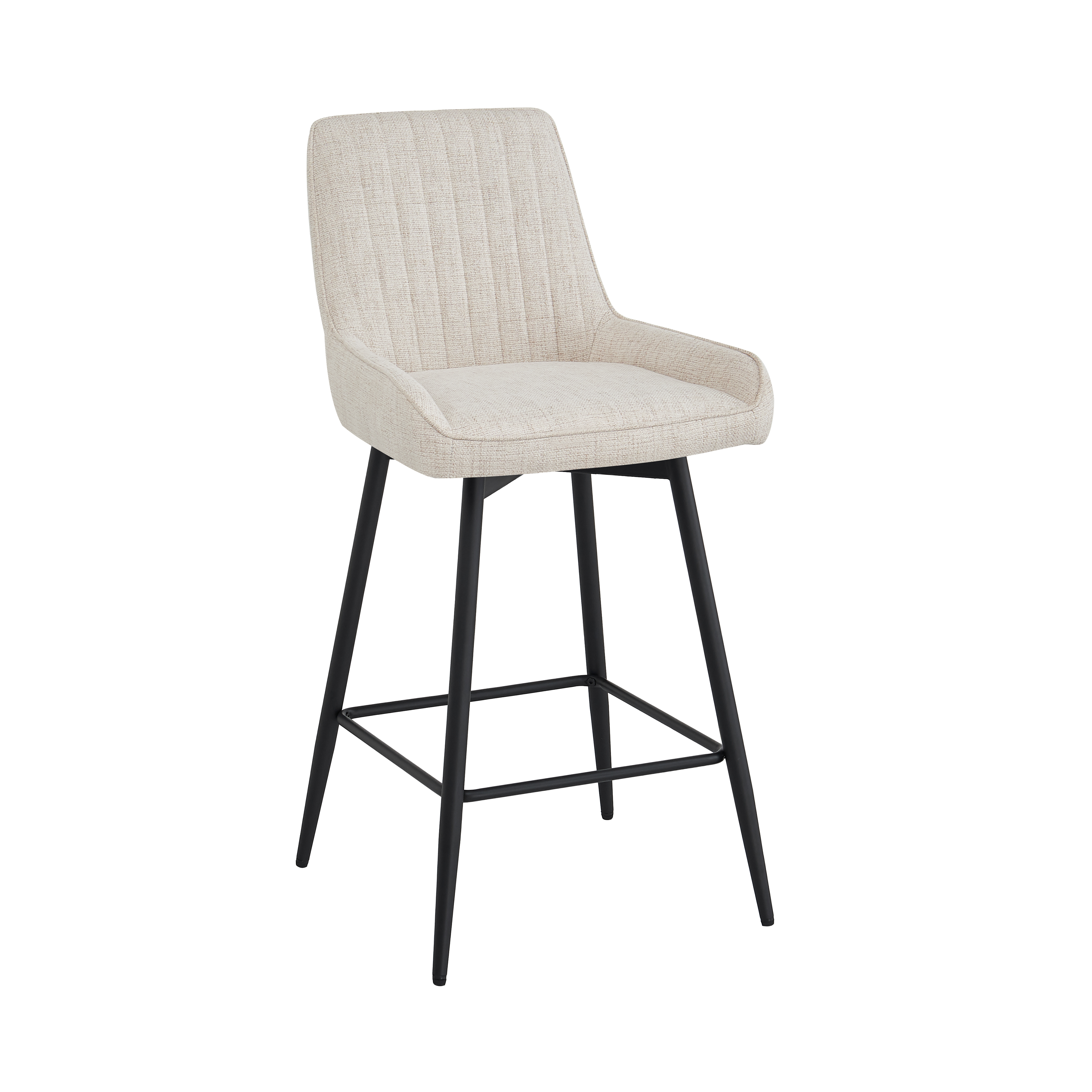 Emma Counter Chair: Beige Fabric