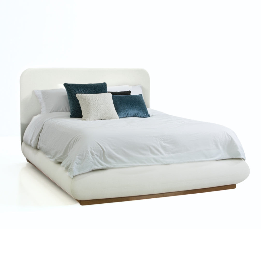 Haven Queen Bed: Greige