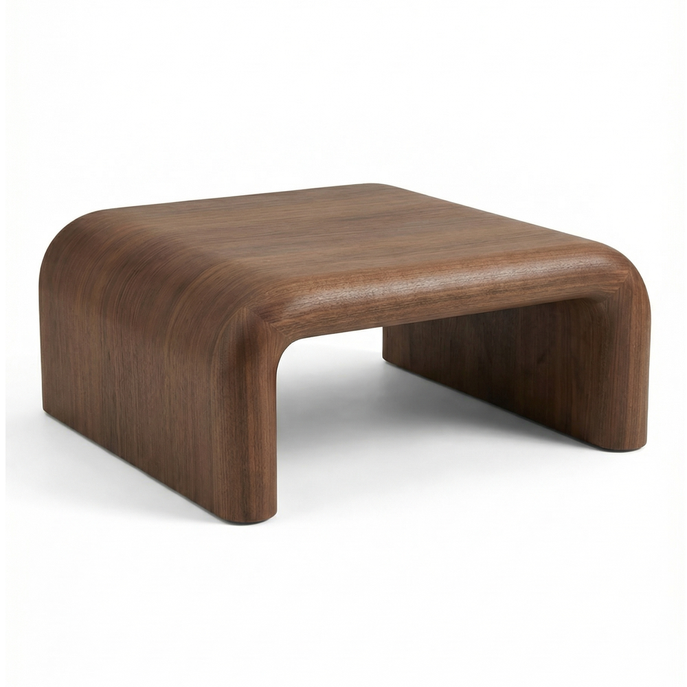 Plato Square Coffee Table: Walnut Veneer