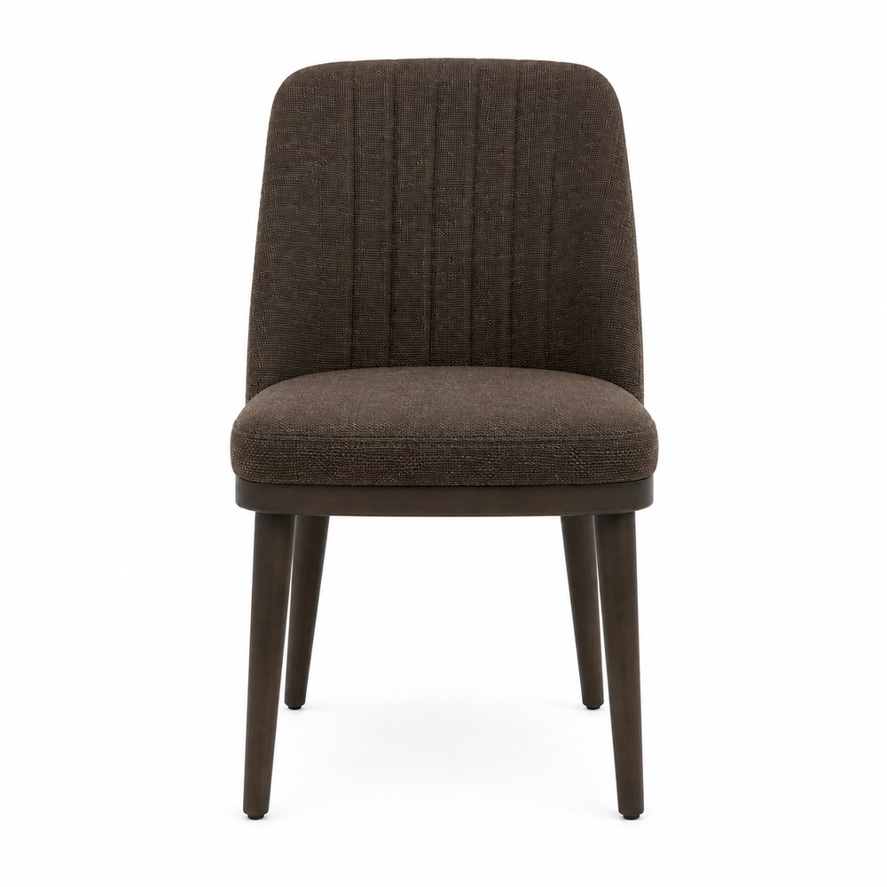 Jason Dining Chair: Chocolate Fabric