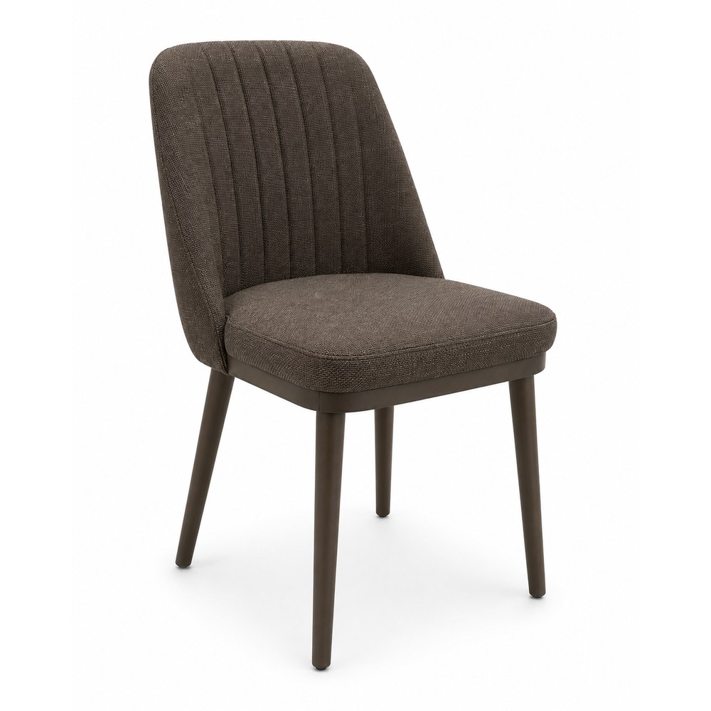 Jason Dining Chair: Chocolate Fabric
