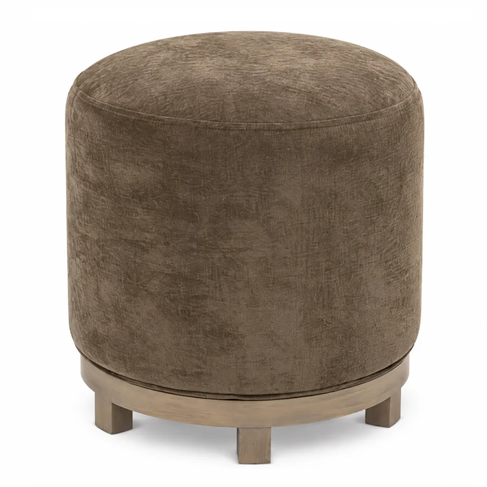 20" Capri Swivel Ottoman GY-OT-940 Mocha fabric