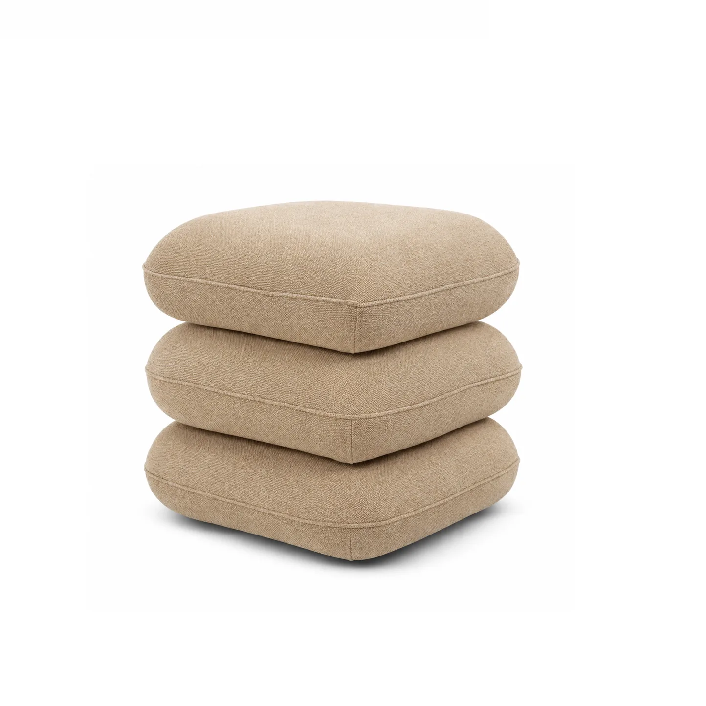 19" CloudStack Ottoman: Taupe fabric