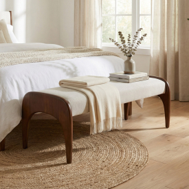 Darson Bench: Ivory Linen